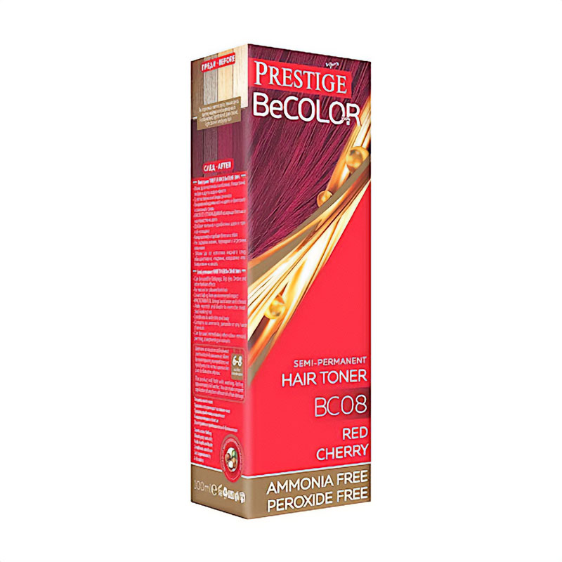 Безаміачний відтінковий бальзам для волосся Vip's Prestige BeColor Semi-Permanent Hair Toner BC08 Червона вишня, 100 мл